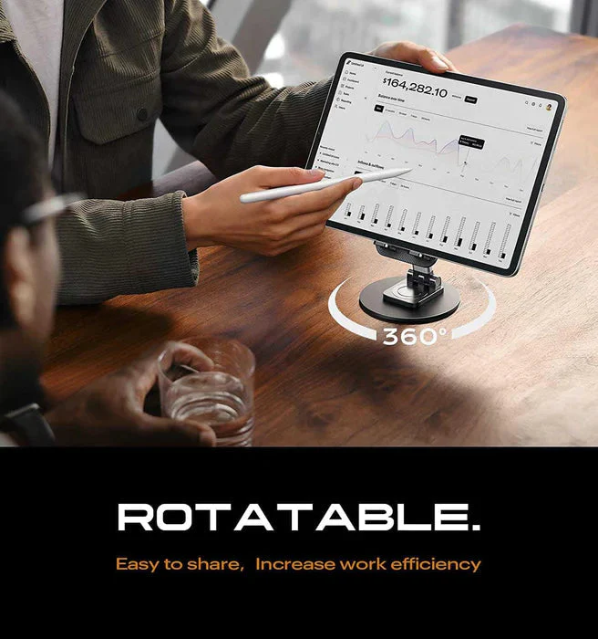 360° Rotating Aluminum Mobile Stand and Tablet - Image 3