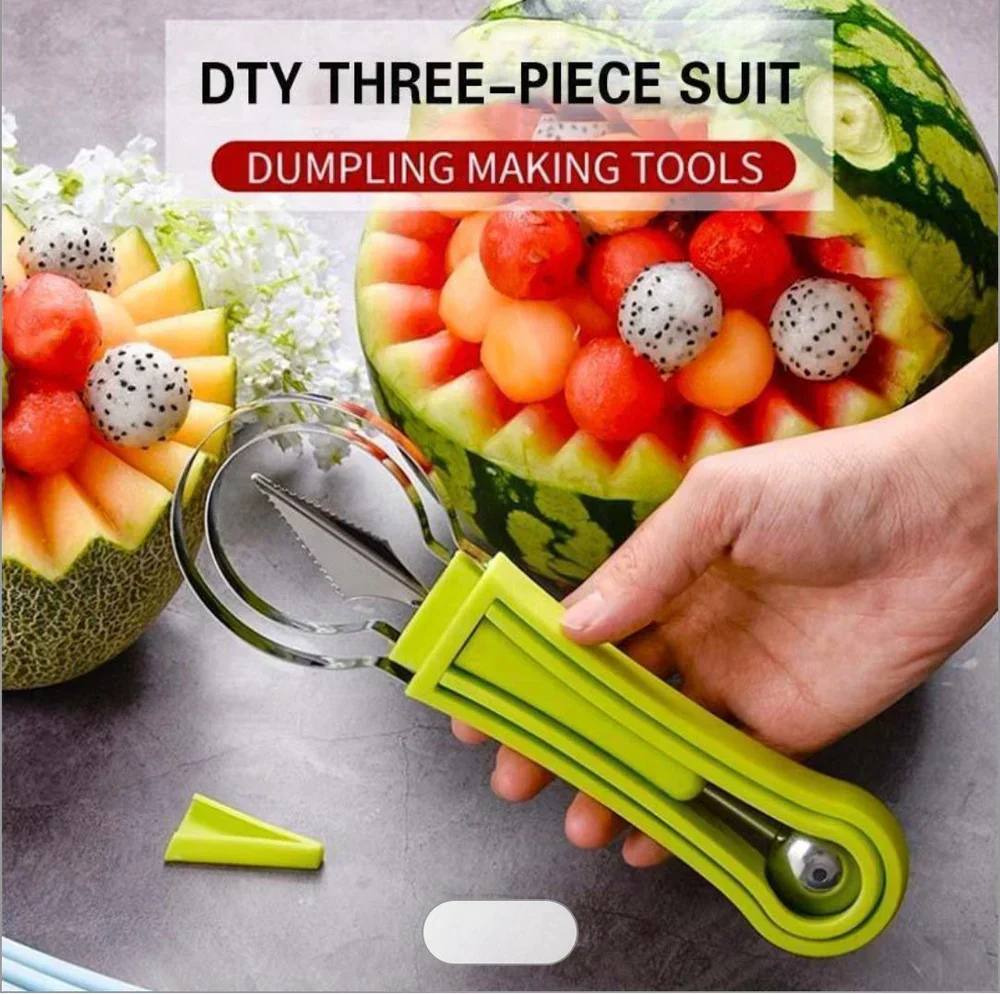 4 In 1 Stainless Steel Fruit Tool Set Carving Knife Fruit - Image 3