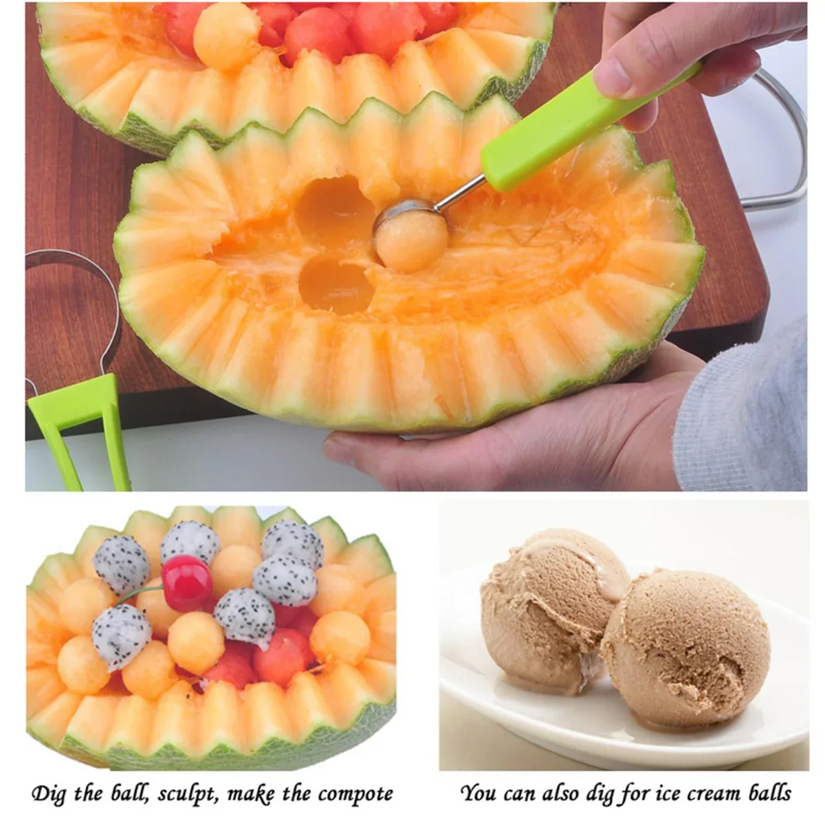 4 In 1 Stainless Steel Fruit Tool Set Carving Knife Fruit - Image 8
