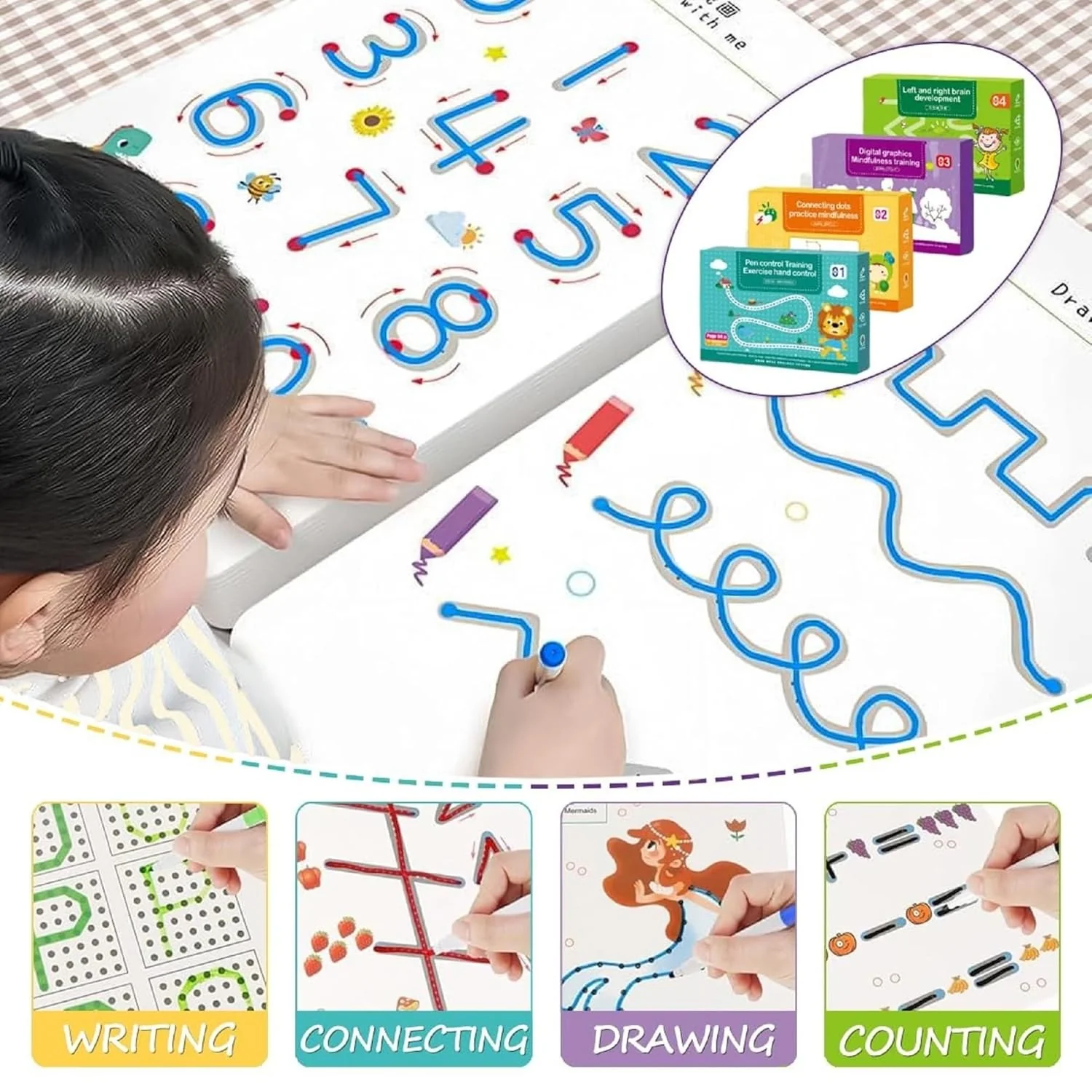 ABC & 123 Trace Practice Book - Magic Tracing Workbook - Image 5