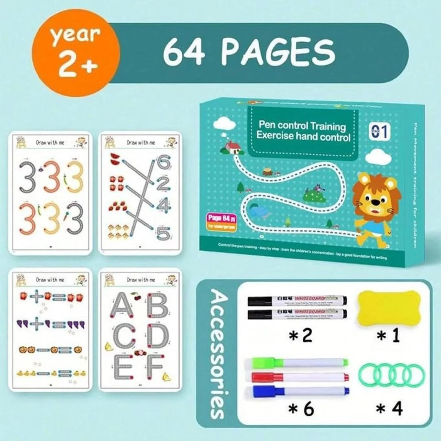 ABC & 123 Trace Practice Book - Magic Tracing Workbook - Image 9