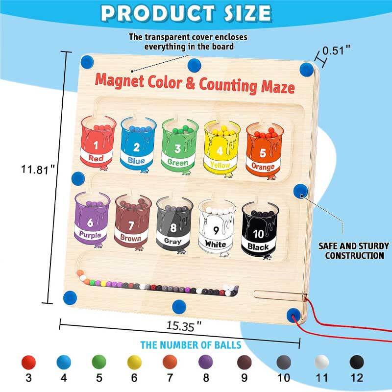 Magnetic Color and Number Maze - Image 3